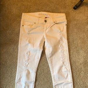 Guess White Destroyed Denim